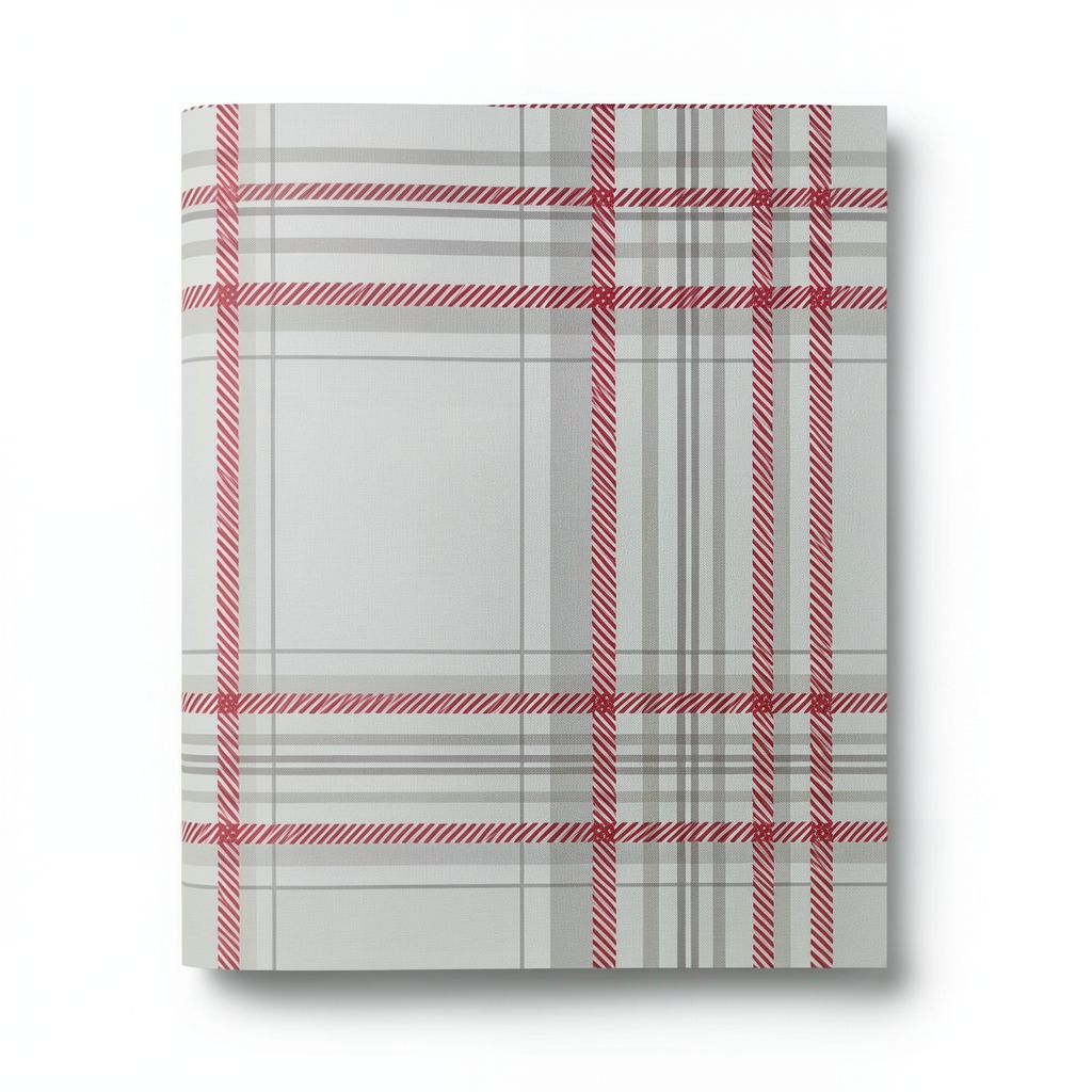 Wallpaper Striped Design Gray with Red, Size 15.6m×106cm