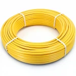أنابيب HDPE الراجحي PE 100 ضغط 6 بار قطر خارجي 50 مم سمك 2.9 مم لون أصفر 