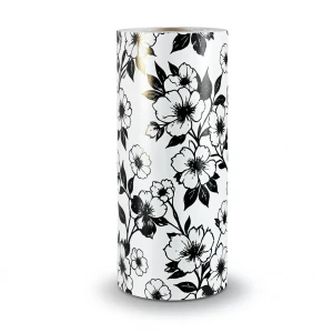 Floral Wallpaper 10m × 53cm White and Black BLACK GOLD 10320-02