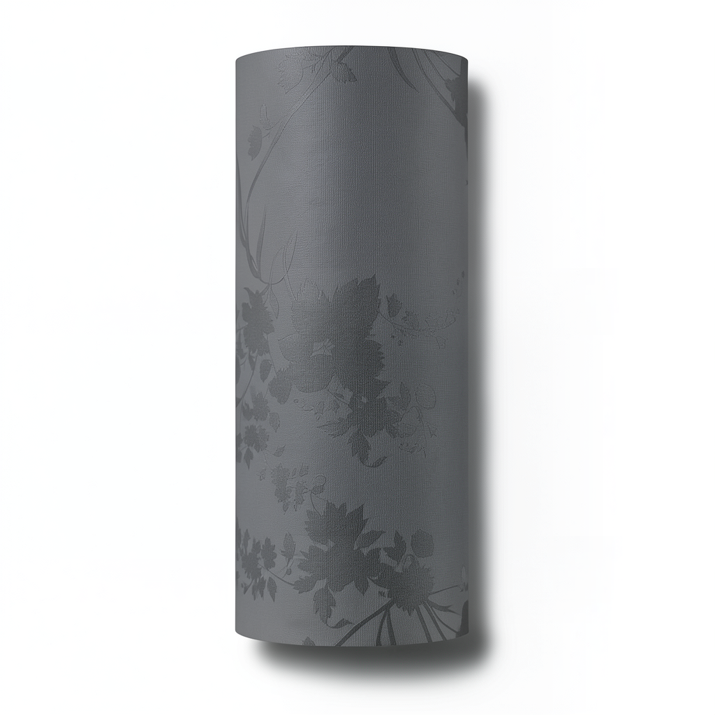 Floral Wall Covering 10m x 53cm, Dark Gray