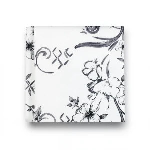 Floral Wallpaper 10m × 53cm Black and White