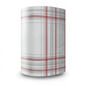Wallpaper Striped Design Gray with Red, Size 15.6m×106cm