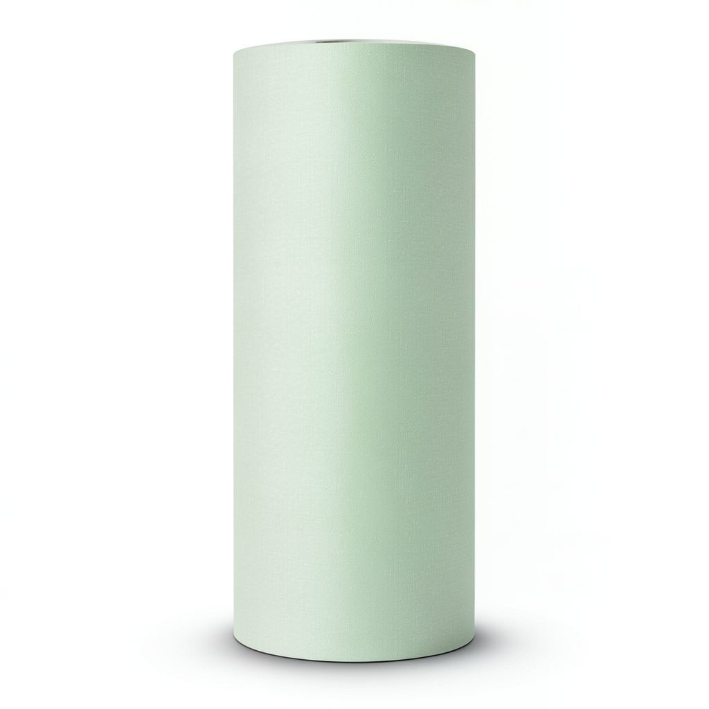 Plain Vinyl Wallpaper 15.6m Length, 106cm Width, Pale Green