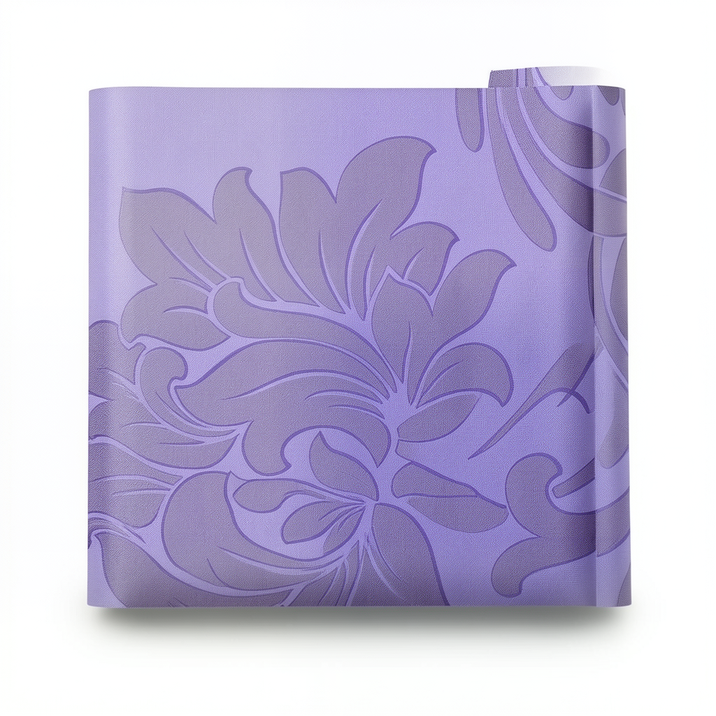 Floral Wallpaper Size 10m×53cm Purple Color