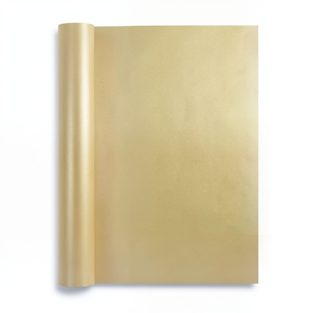 Plain Vinyl Wallpaper 15.6m x 106cm Gold Color