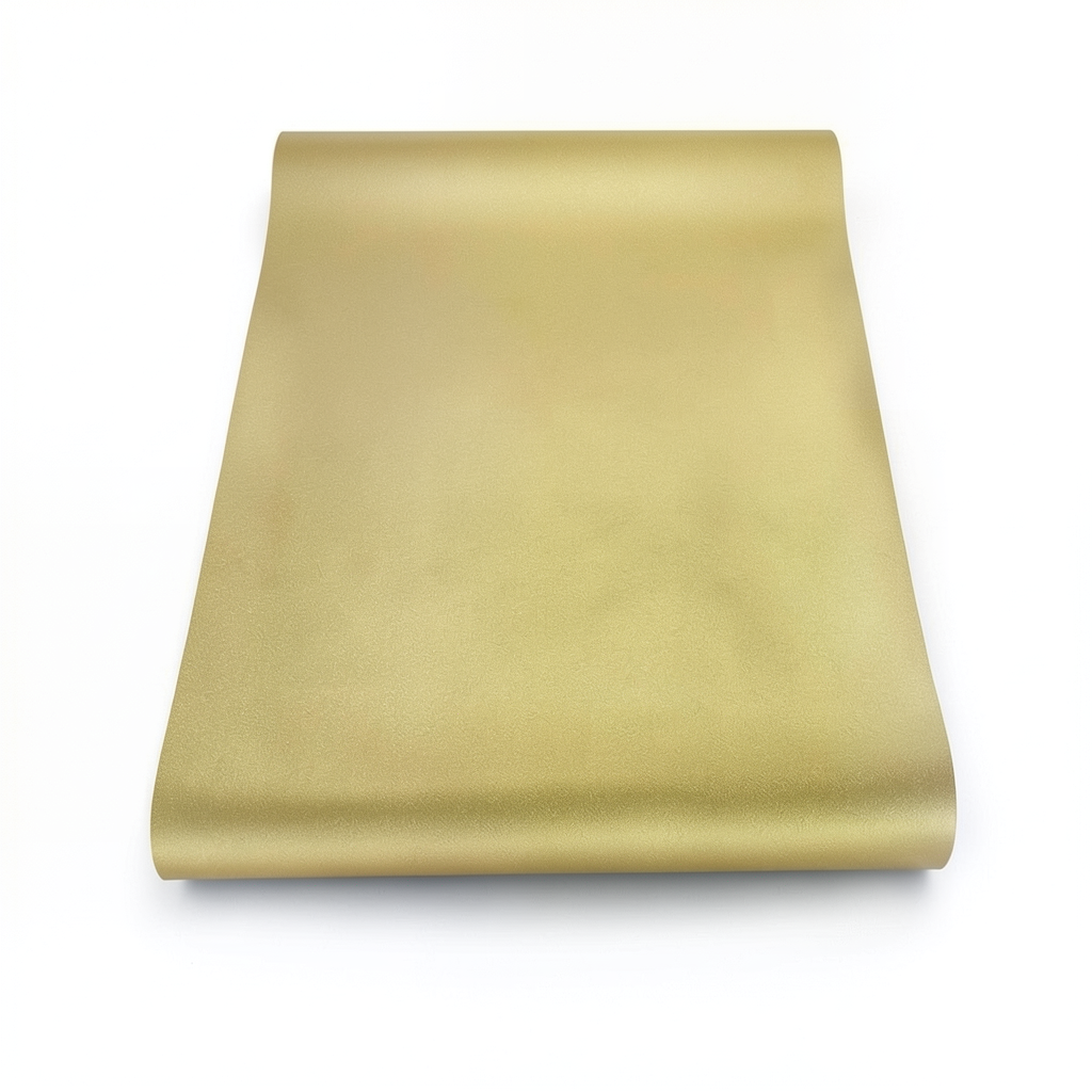 Plain Vinyl Wallpaper 15.6m x 106cm Gold Color