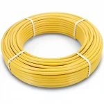 أنابيب HDPE الراجحي PE 100 ضغط 6 بار قطر خارجي 75 مم سمك 4.3 مم لون أصفر 