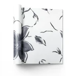 Floral Wallpaper 10m × 53 cm Black and White