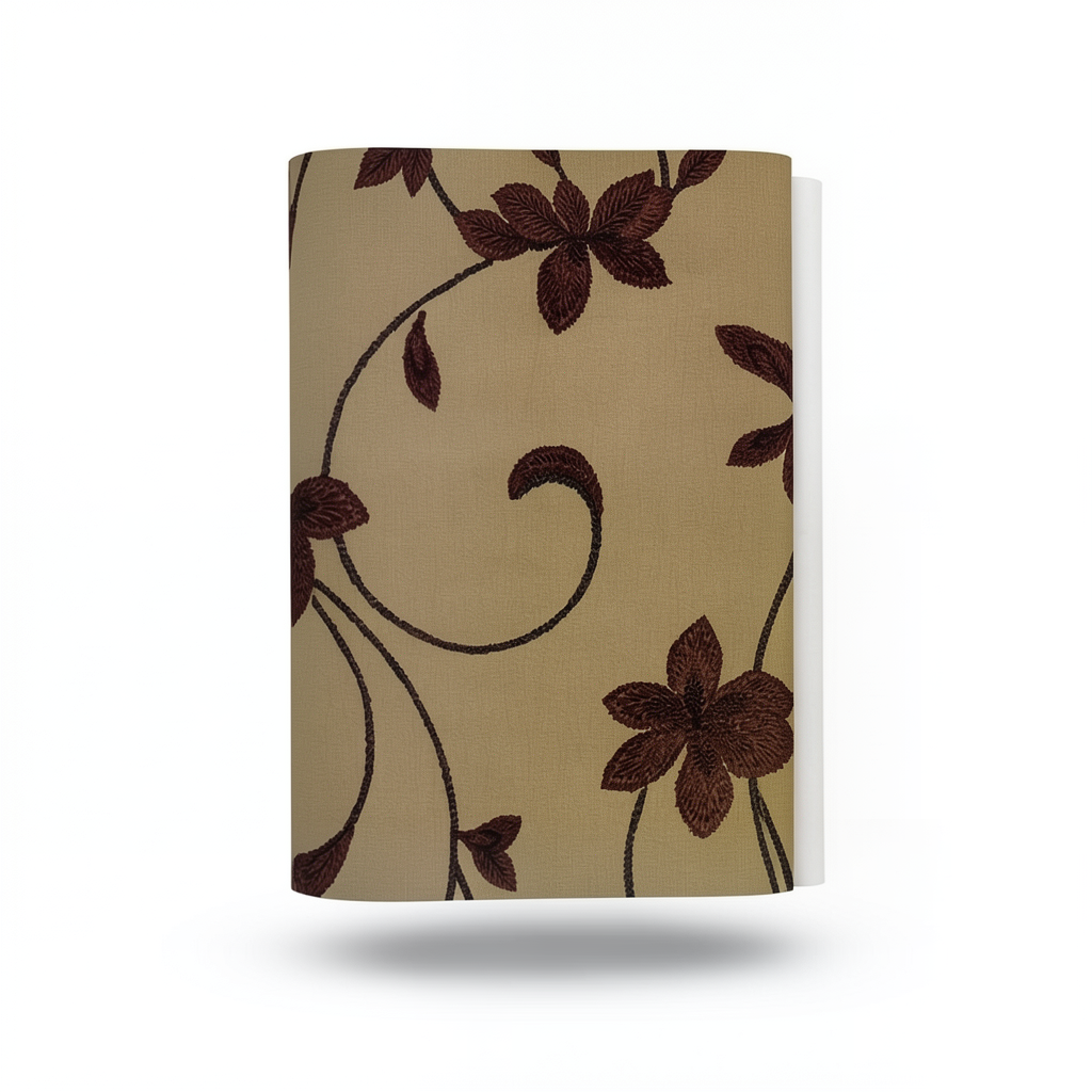 Wallpaper Floral Design Size 10m×53cm Brown Color