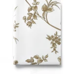 Wallpaper Floral Design 10m×53cm White and Brown Roses
