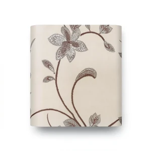 Floral Wall Decoration 10m x 53cm Brown Beige
