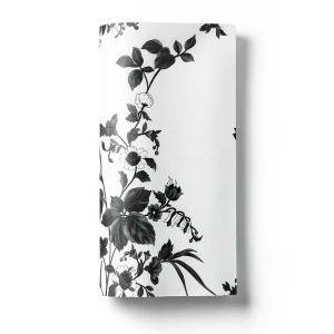 Wallpaper Floral Design 10m×53cm Black and White