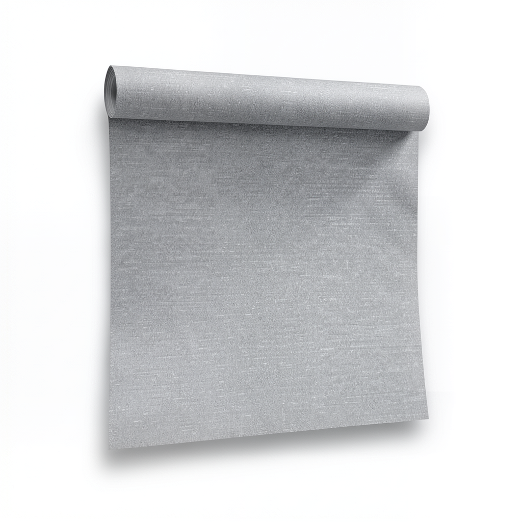 Plain Vinyl Wallpaper 15.6m x 106cm, Gray Color