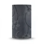Floral Wall Covering 10m x 53cm Black on Dark Gray