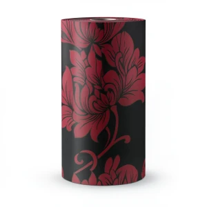 Wallpaper Floral Design 10m×53cm Black and Red