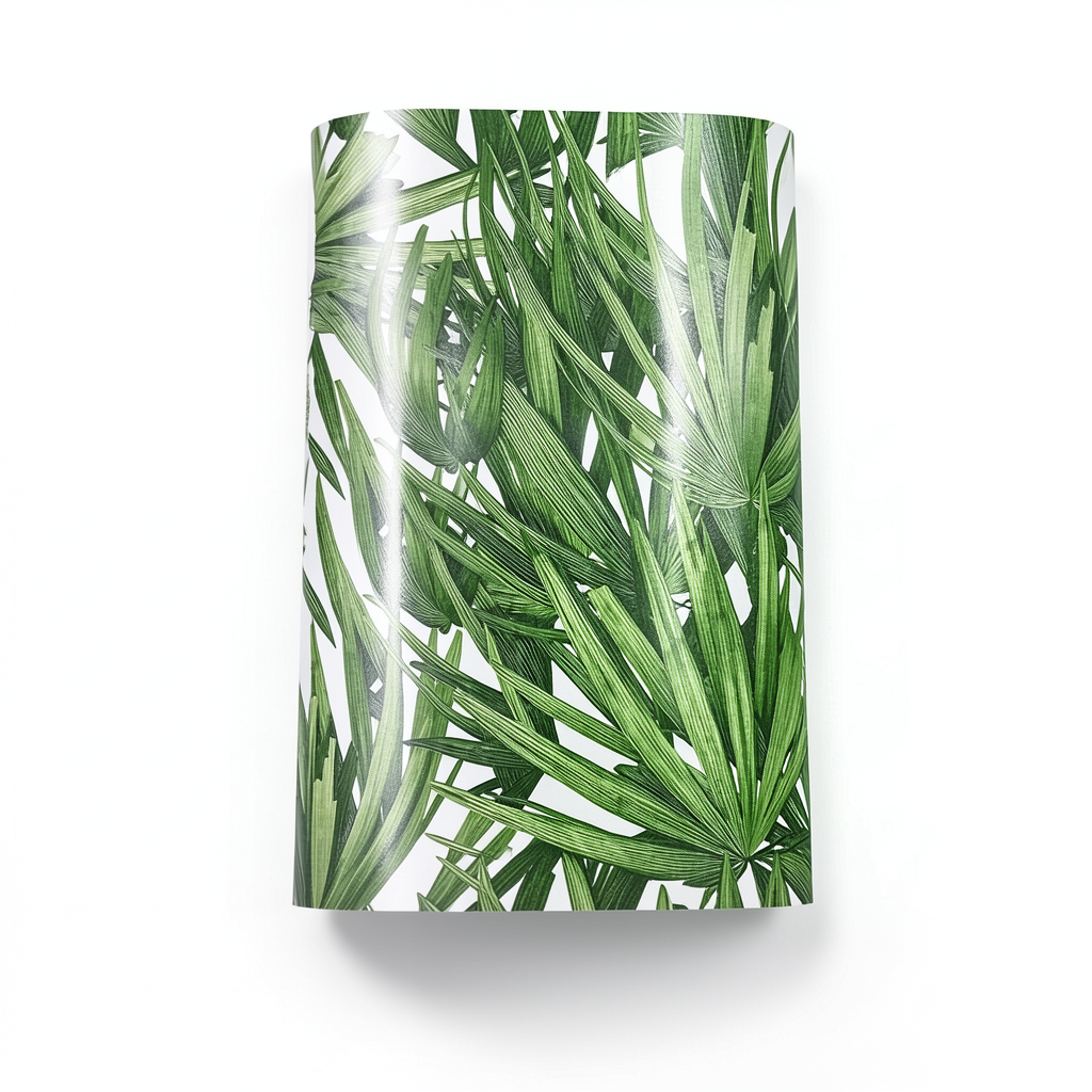 Tree-Patterned Wallpaper Vinyl Sheath 15.6m x 106cm White Green