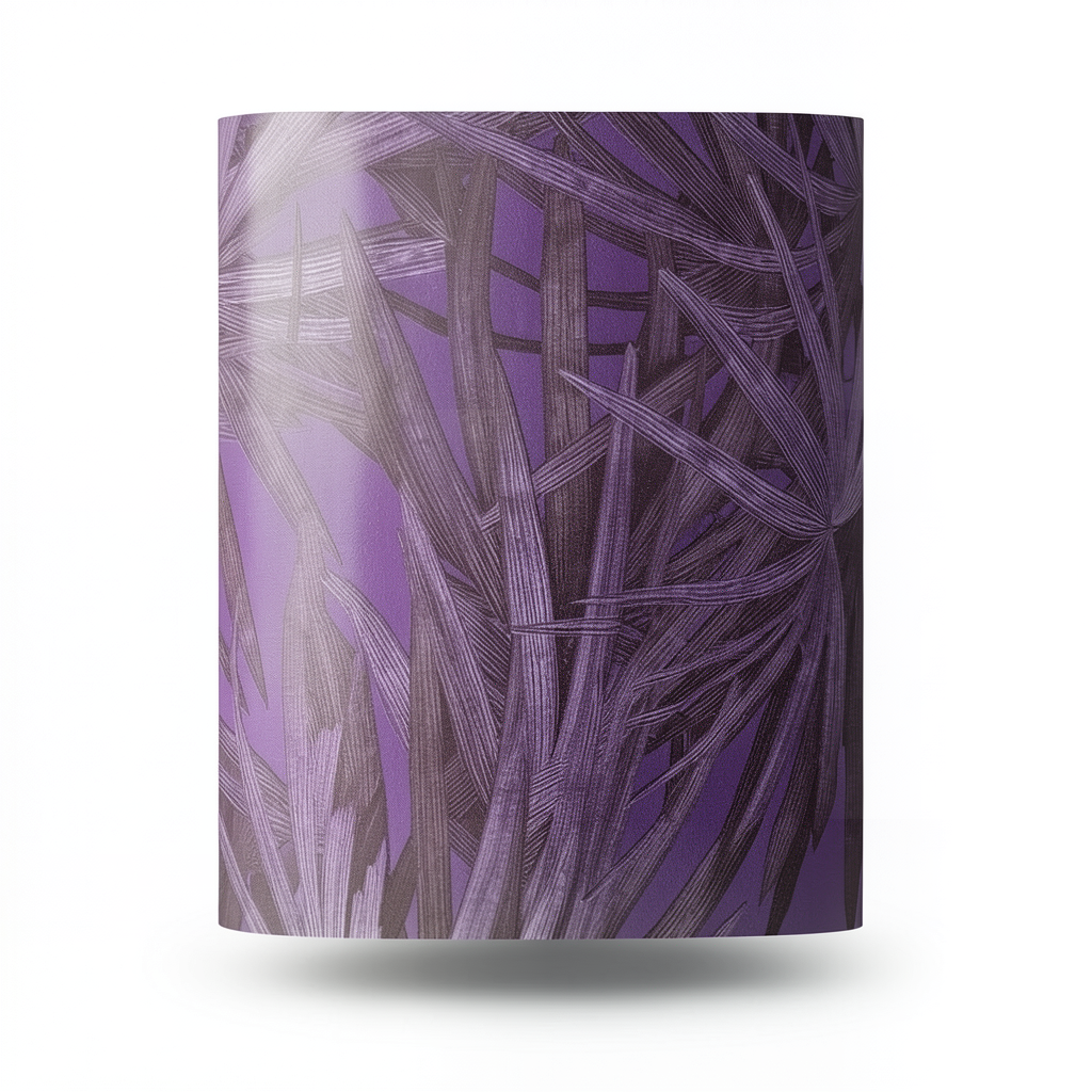 Tree-Patterned Wallpaper Vinyl Sheath 15.6m x 106cm Purple Brown