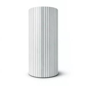 Wallpaper Striped Design White with Grey, Size 15.6m×106cm