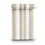 Wallpaper Striped Design Brown on White, Size 10m×53cm