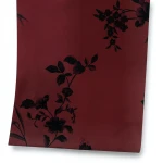 Wallpaper Floral Design 10m×53cm Dark Red and Black