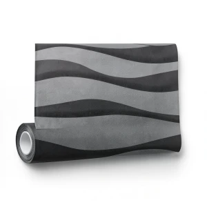Wallpaper Striped Design 10m×53cm Black and Grey
