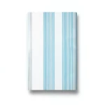 Wallpaper Striped Design Cyan and White with Silver Color, Size 10m×53cm