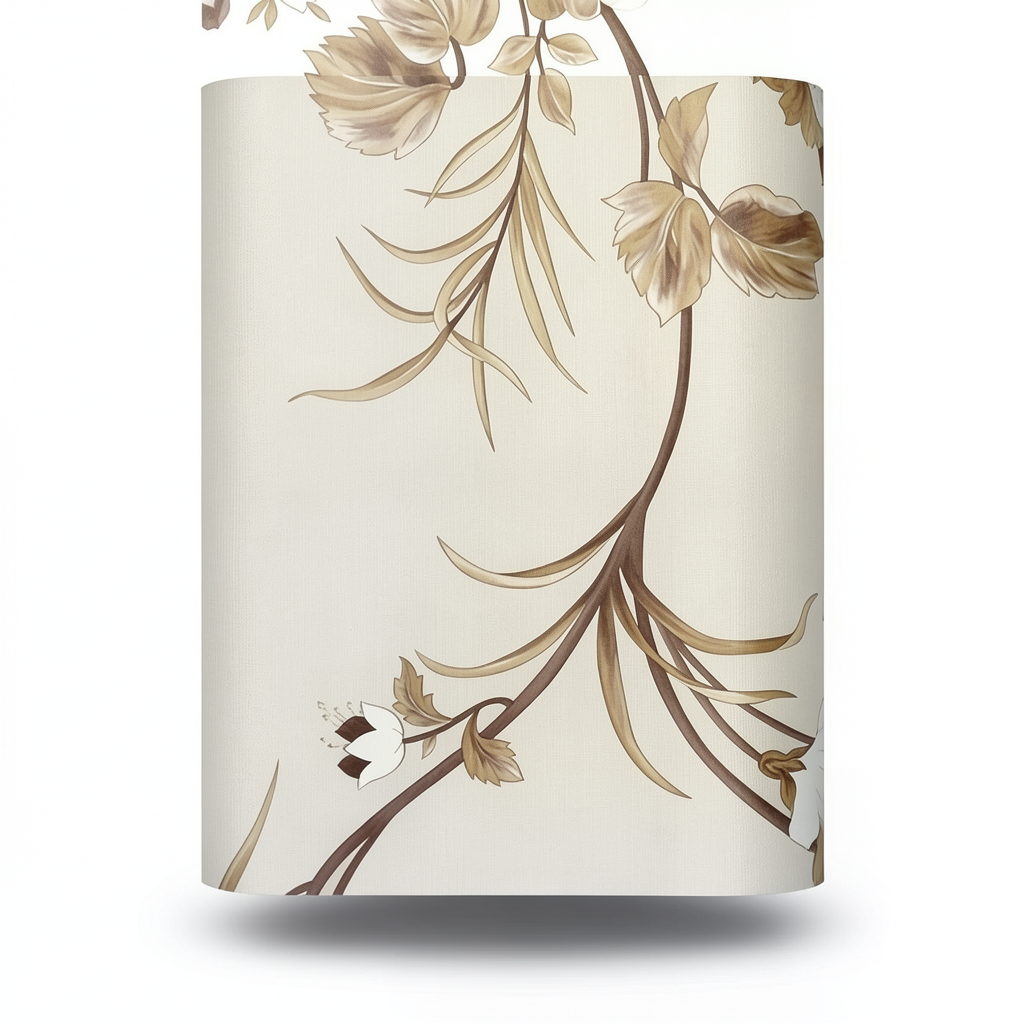 Wallpaper Floral Design Size 10m×53cm Beige Color