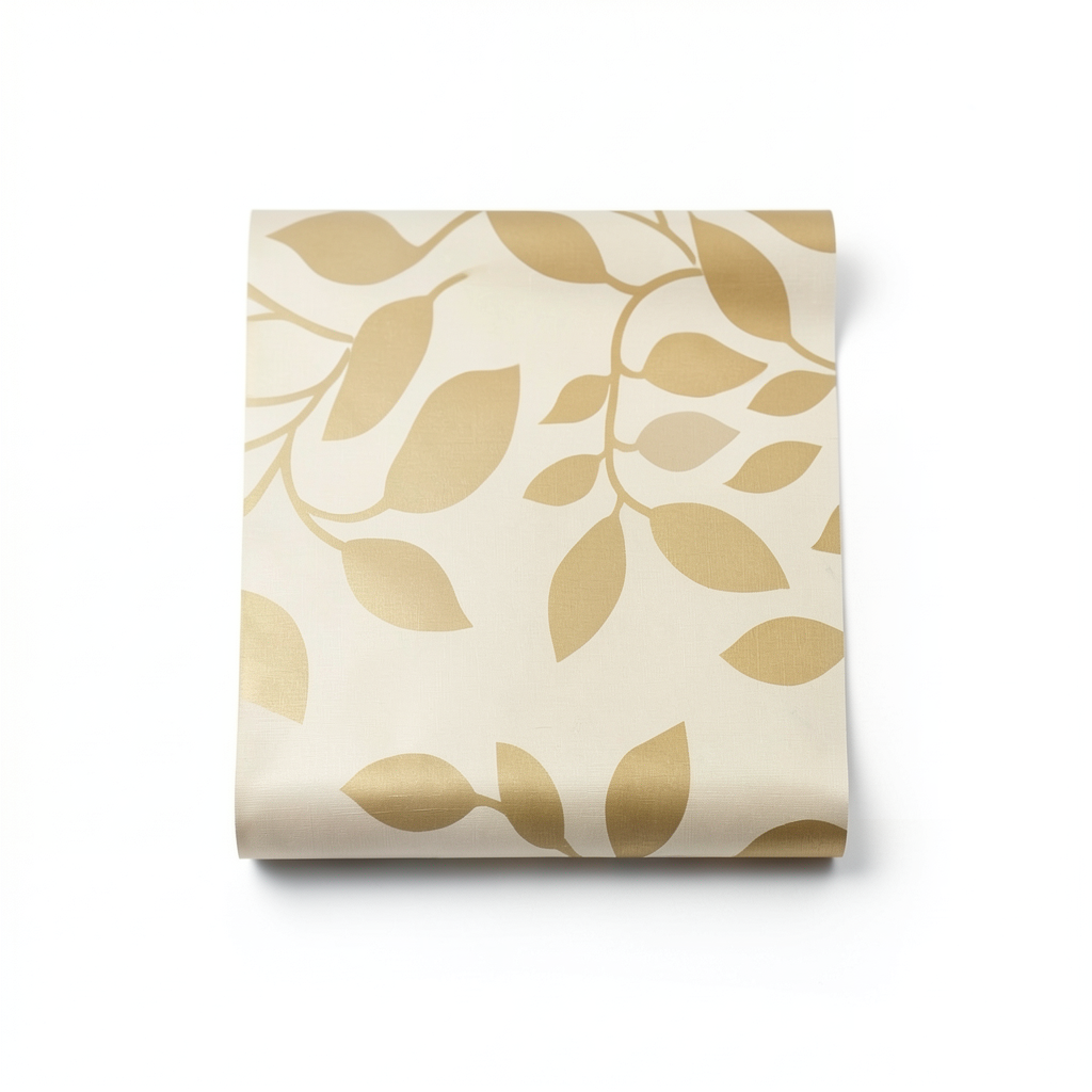 Tree-Patterned Wallpaper Vinyl Sheath 10m x 53cm Golden Brown
