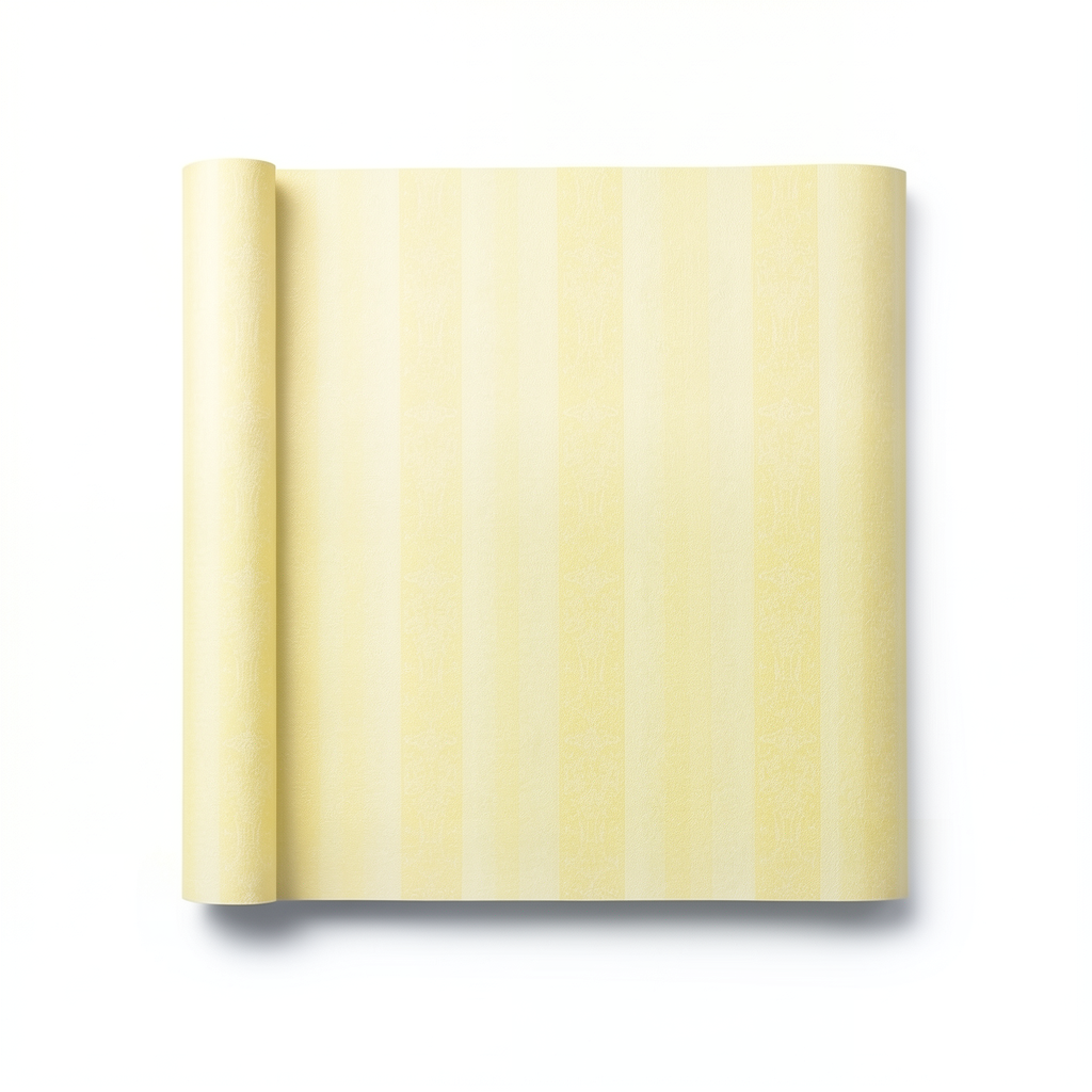 Wallpaper Striped Design Size 15.6m×100cm Yellow Color