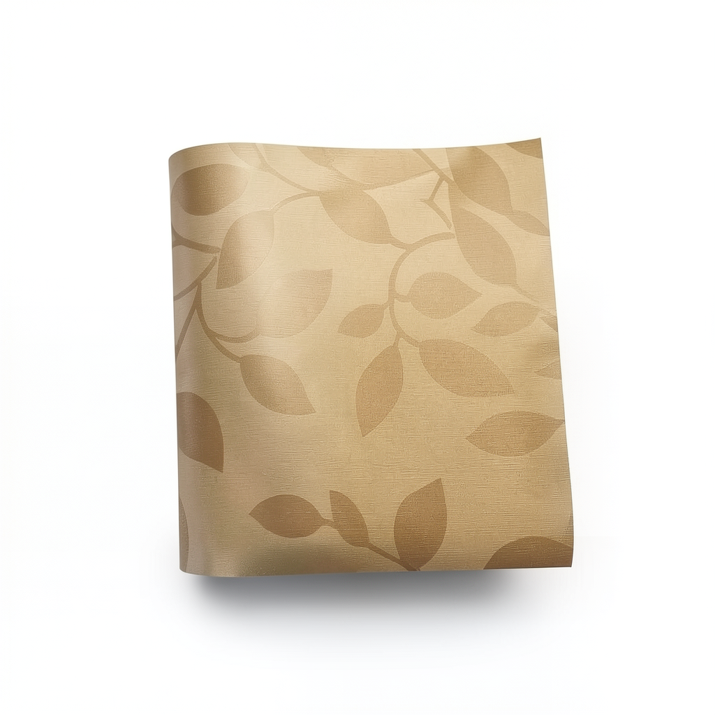 Tree-Patterned Wallpaper Vinyl Sheath 10m x 53cm Golden Brown