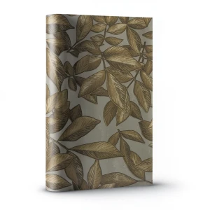 Tree-Patterned Wallpaper Vinyl Sheath 15.6m x 106cm Dark Golden Brown