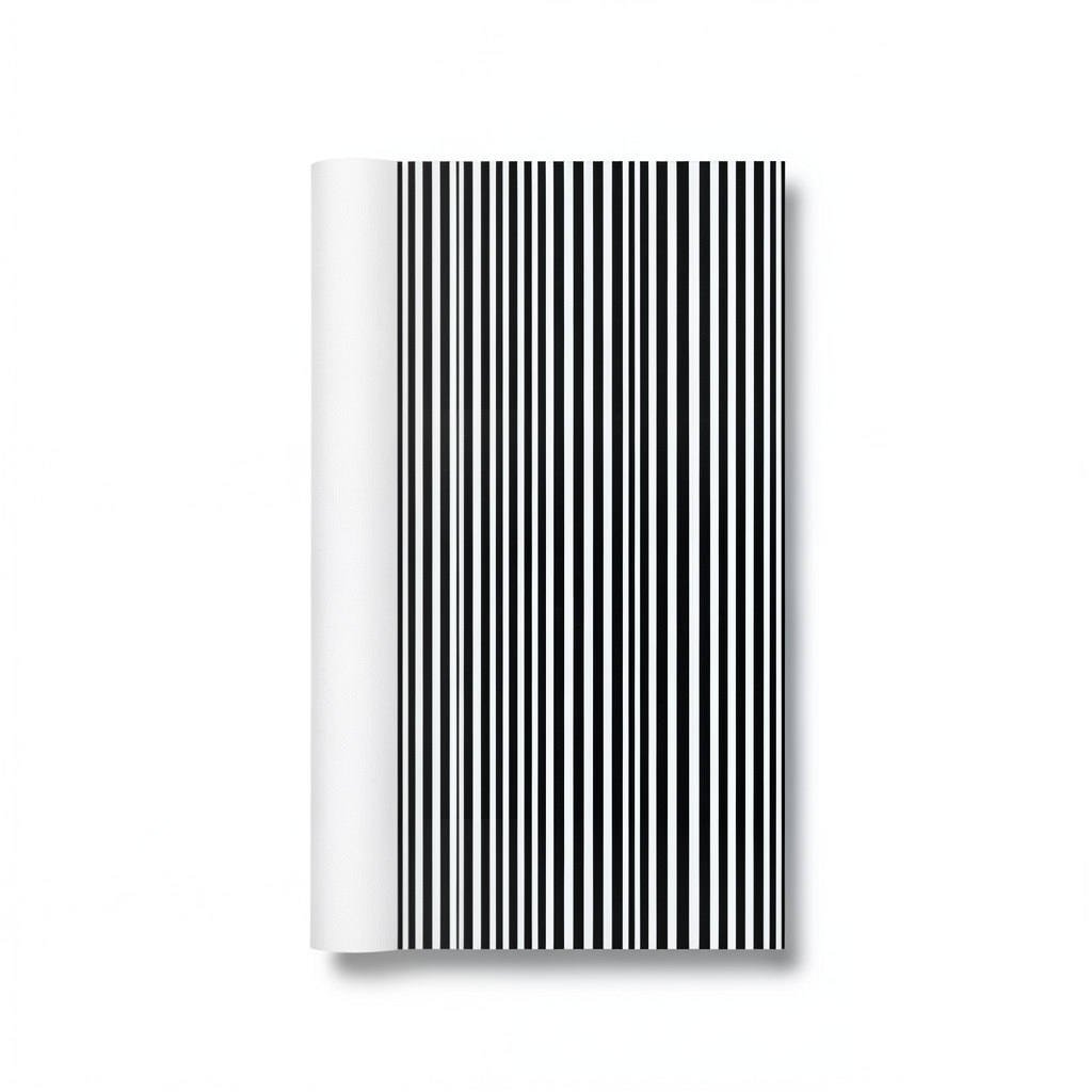 Wallpaper Striped Design 10m×53cm Black and White