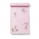German wallpaper for youth and children, size 10 m x 0.53 m, pink color, model 298802 