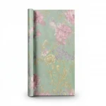 Italian wallpaper, green with pink, length 10 m, width 0.73 m, model 24024