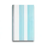 Wallpaper Striped Design Cyan and White with Silver Color, Size 10m×53cm