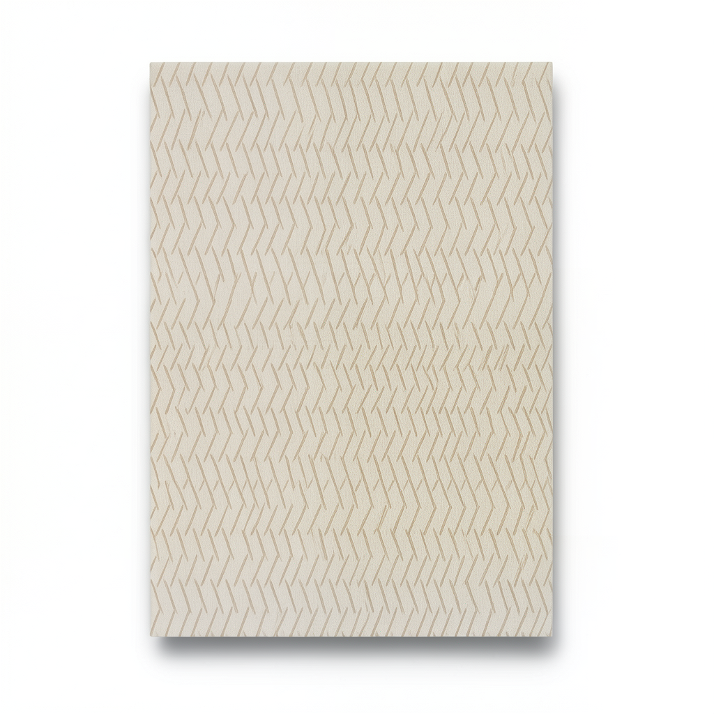 Modern Wall Covering 15.6m x 106cm Beige with Light Brown Lines