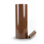 Plain Vinyl Wallpaper 15.6m x 106cm Shiny Brown