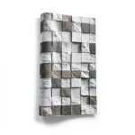 Modern Wall Covering 15.6m x 100cm White with Brown