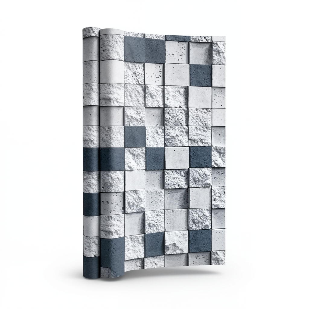 Modern Wallpaper 15.6m×100cm Black and White