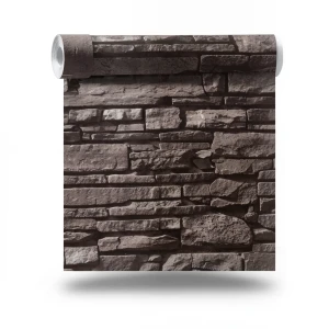 Modern Wallpaper 15.6m×100cm Dark Brown Color