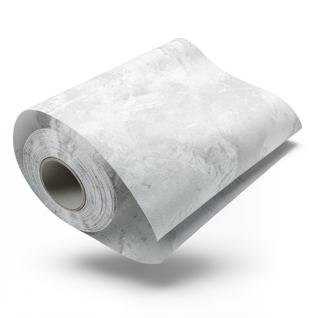 Modern Wallpaper 15.6m×100cm Light White with Gray Color