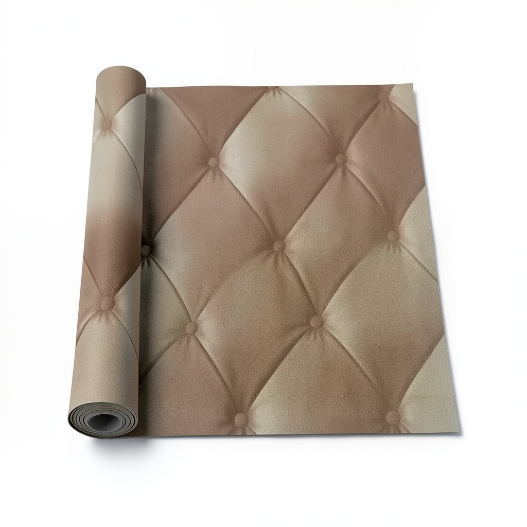 3D Design Wall Covering 15.6m x 106cm Brown and Beige