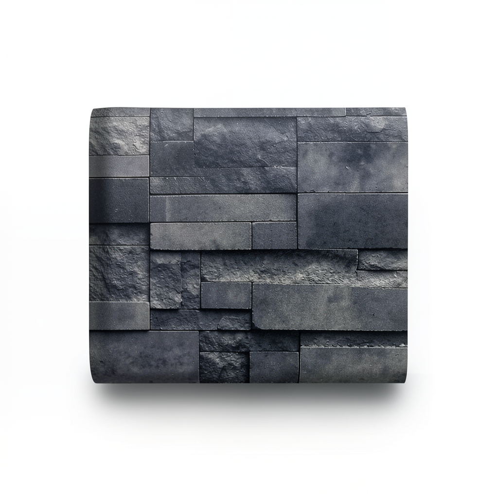 Modern Wallpaper 10m×53cm Black with Gray