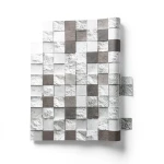 Modern Wall Covering 15.6m x 100cm White with Brown