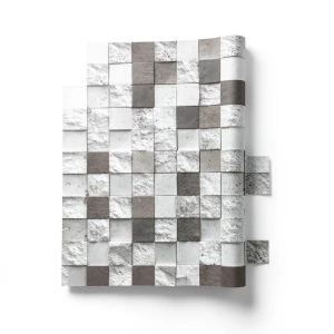 Modern Wall Covering 15.6m x 100cm White with Brown