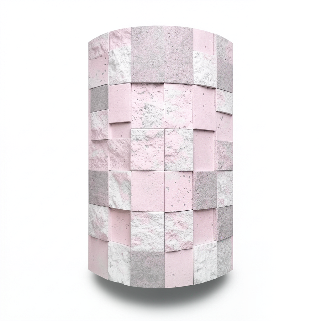 Modern Wall Covering 15.6m x 100cm Light Pink Gray