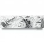 Youth and children wall decoration, white and gray color, length 10 m, width 0.53 m, model GK8821BD 