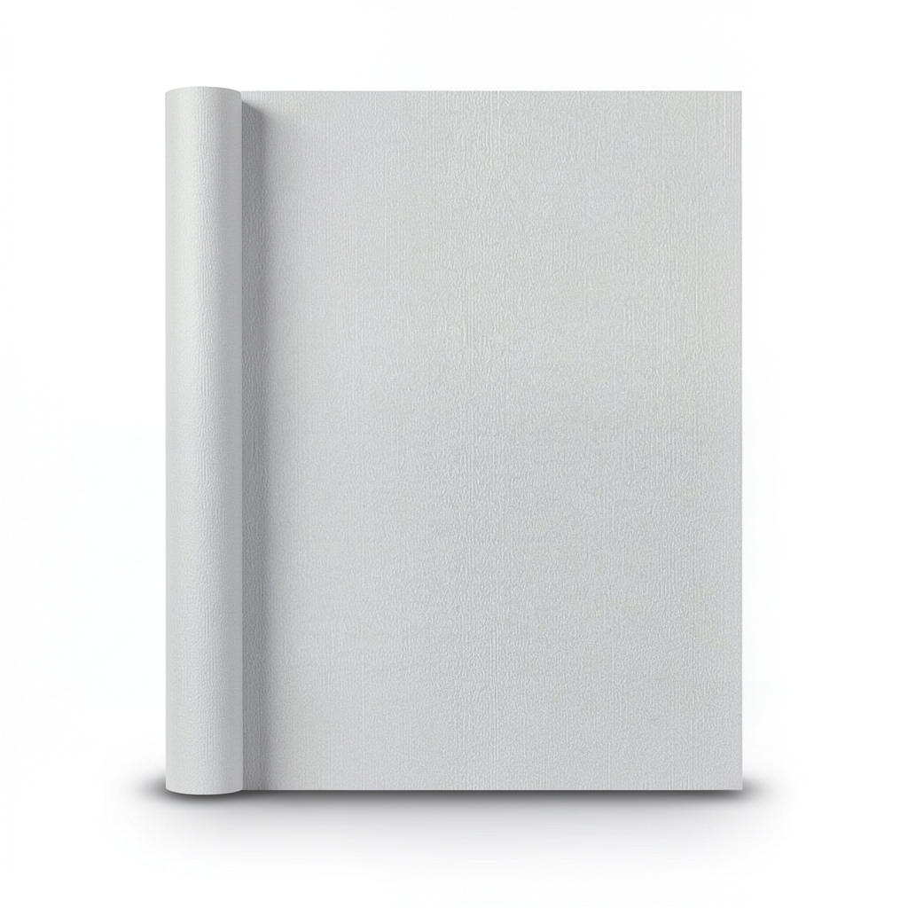Plain Wallpaper Light Gray Color Size 15.6m × 106cm