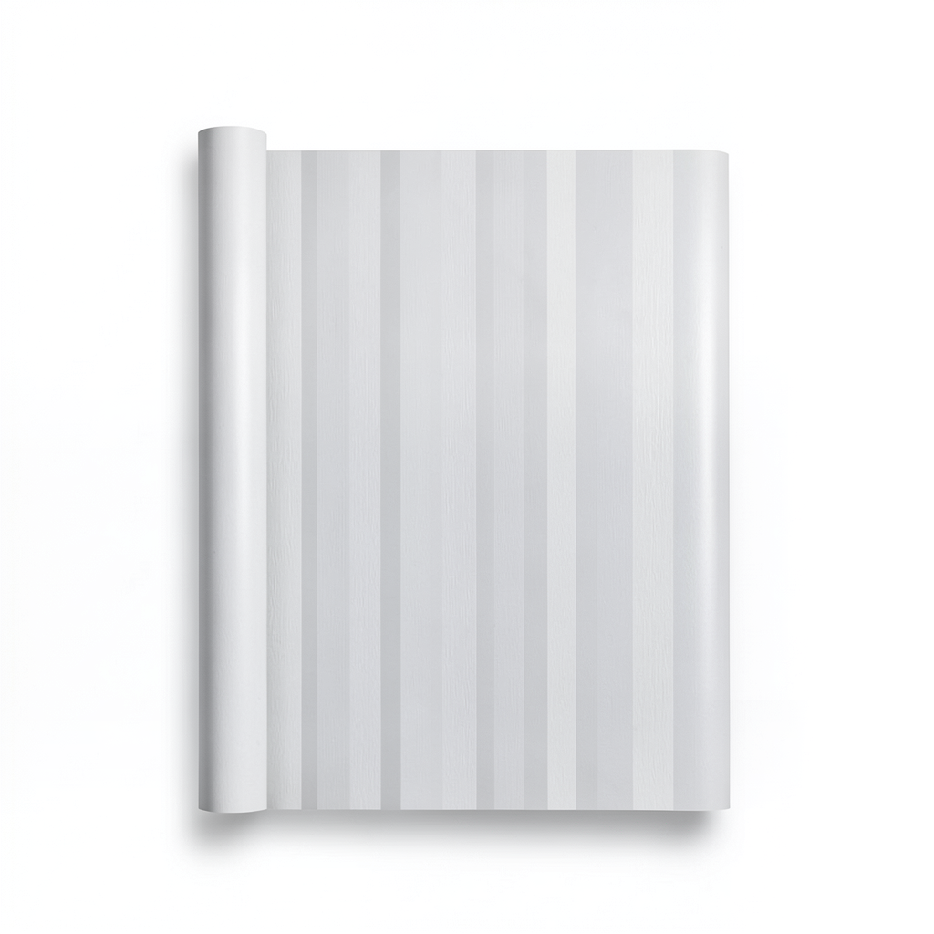 Wallpaper Striped Design Size 15.6m×106cm Light Gray
