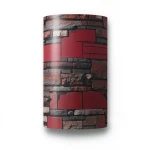 Modern Wallpaper 15.6m×100cm Red with Brown